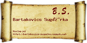 Bartakovics Sugárka névjegykártya